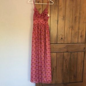 Pink maxi dress from Aryn K, size XS